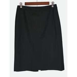 J. Crew Skirt Women's 4 Black 100% Wool Lined Pencil Knee Length Corpcore Office